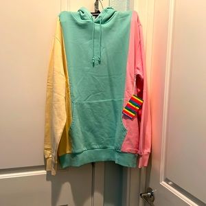 Brand New Teddy Fresh Pastel Colorblock Hoodie